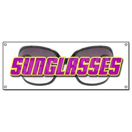 SIGNMISSION SUNGLASSES BANNER SIGN sunglass store sale signs sun glasses name brand B-Sunglasses